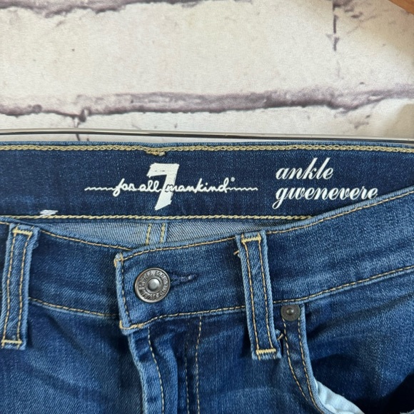 7 For All Mankind Gwenevere Ankle Jeans SZ 26 - Picture 4 of 4